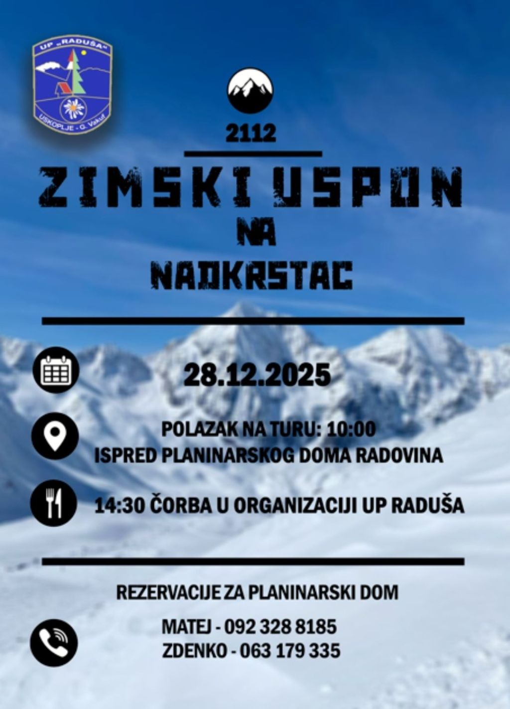 Zimski uspon na Nadkrstac